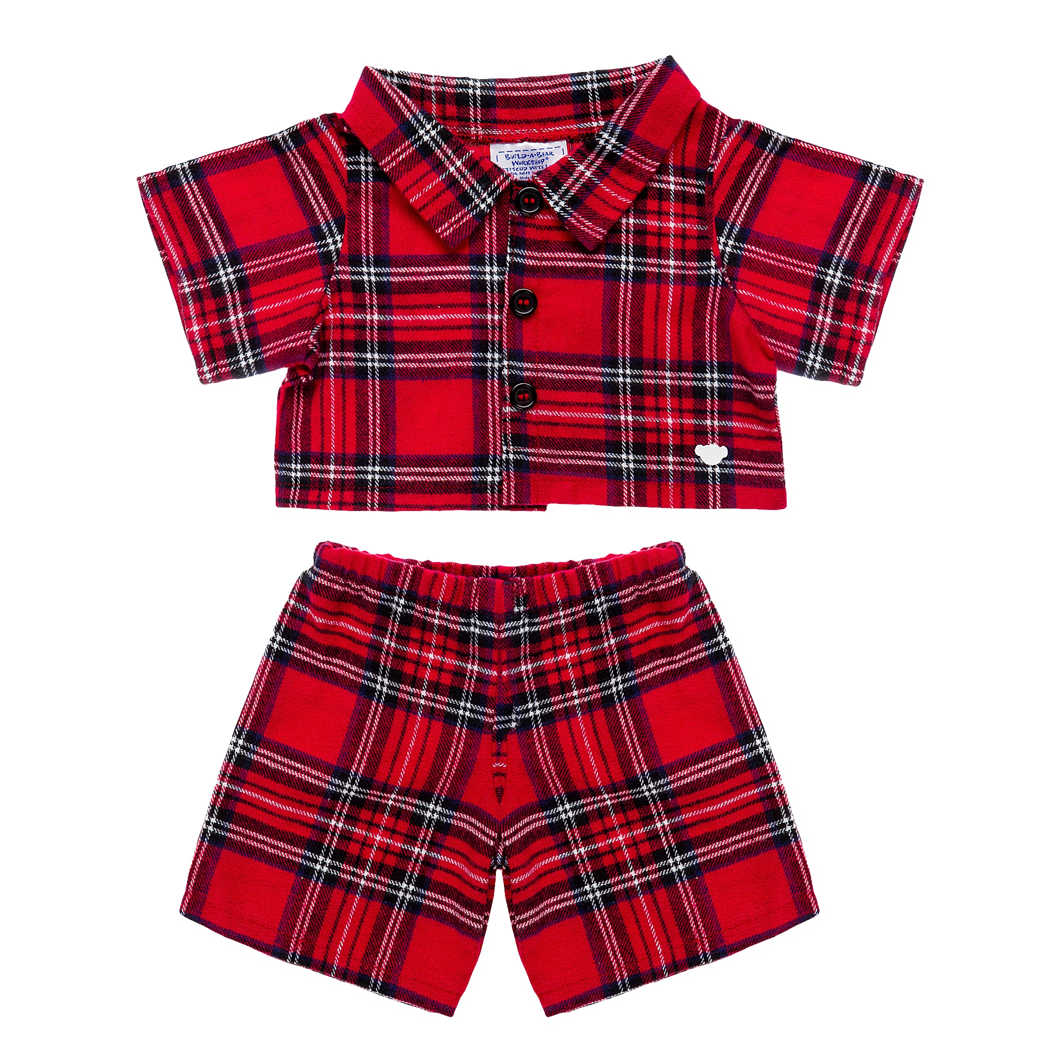 BUILD-A-BEAR punaiset pyjamat