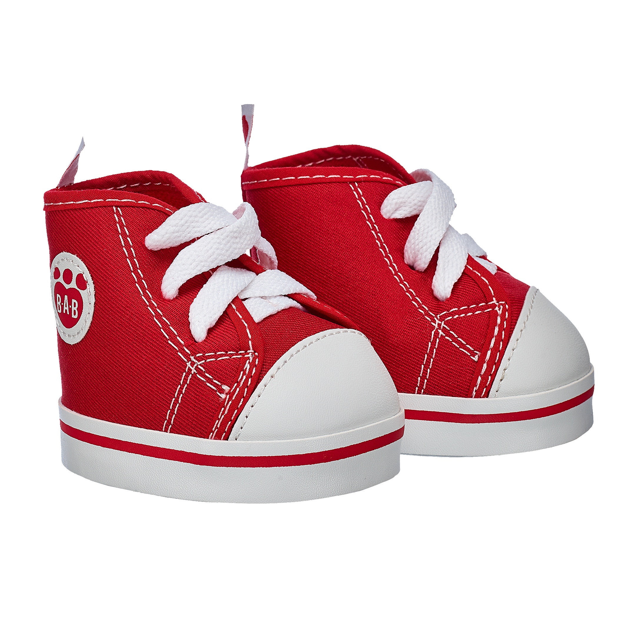 BUILD-A-BEAR Footwear red canvas hitop