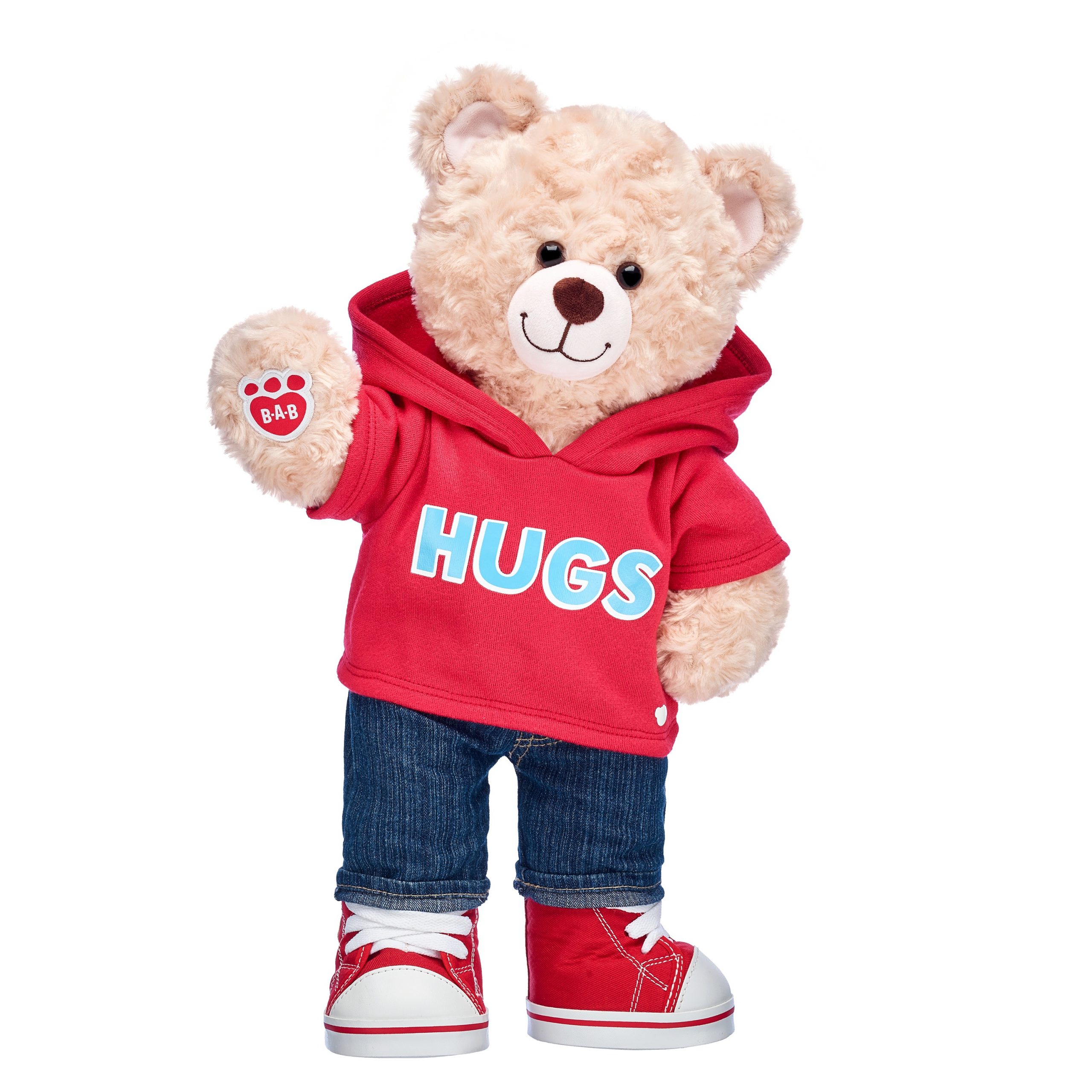 BUILD-A-BEAR Footwear red canvas hitop - Image 3