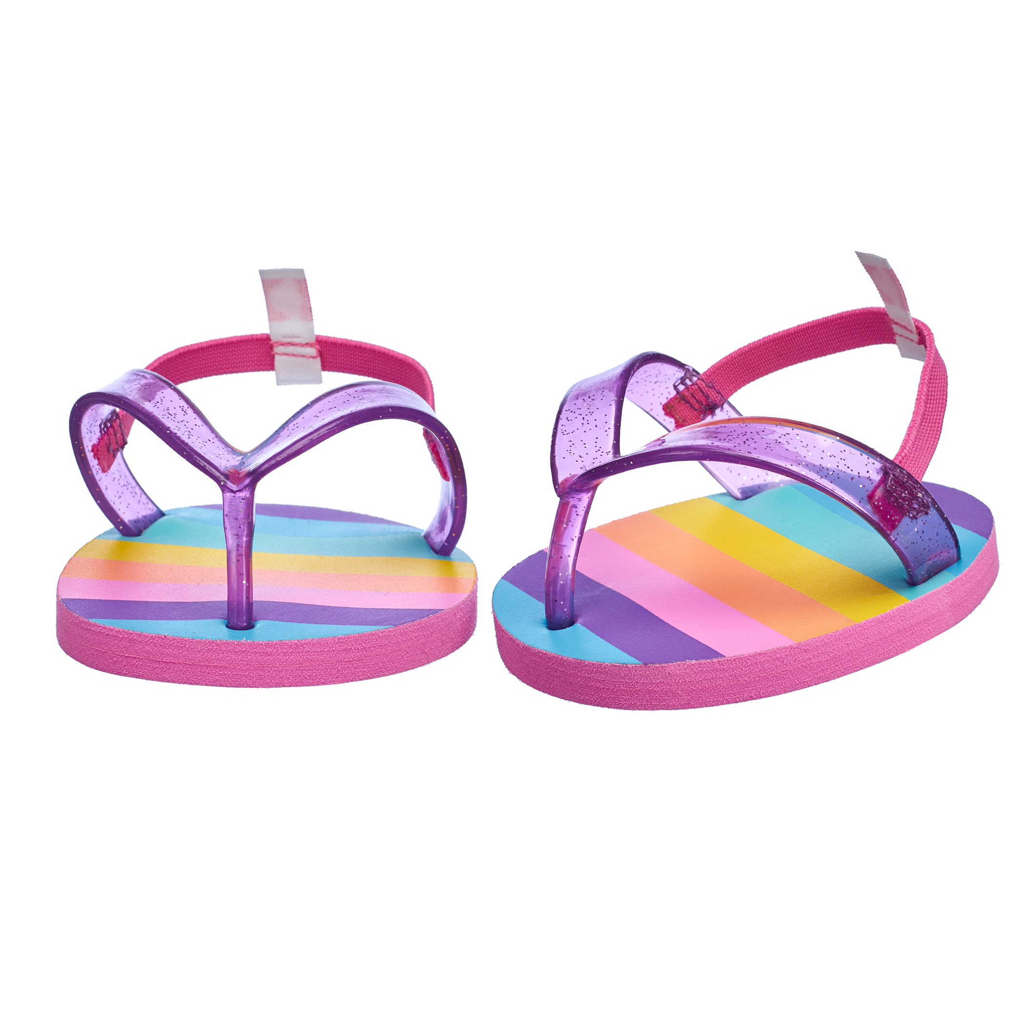 BUILD-A-BEAR RAINBOW footwear flip flops