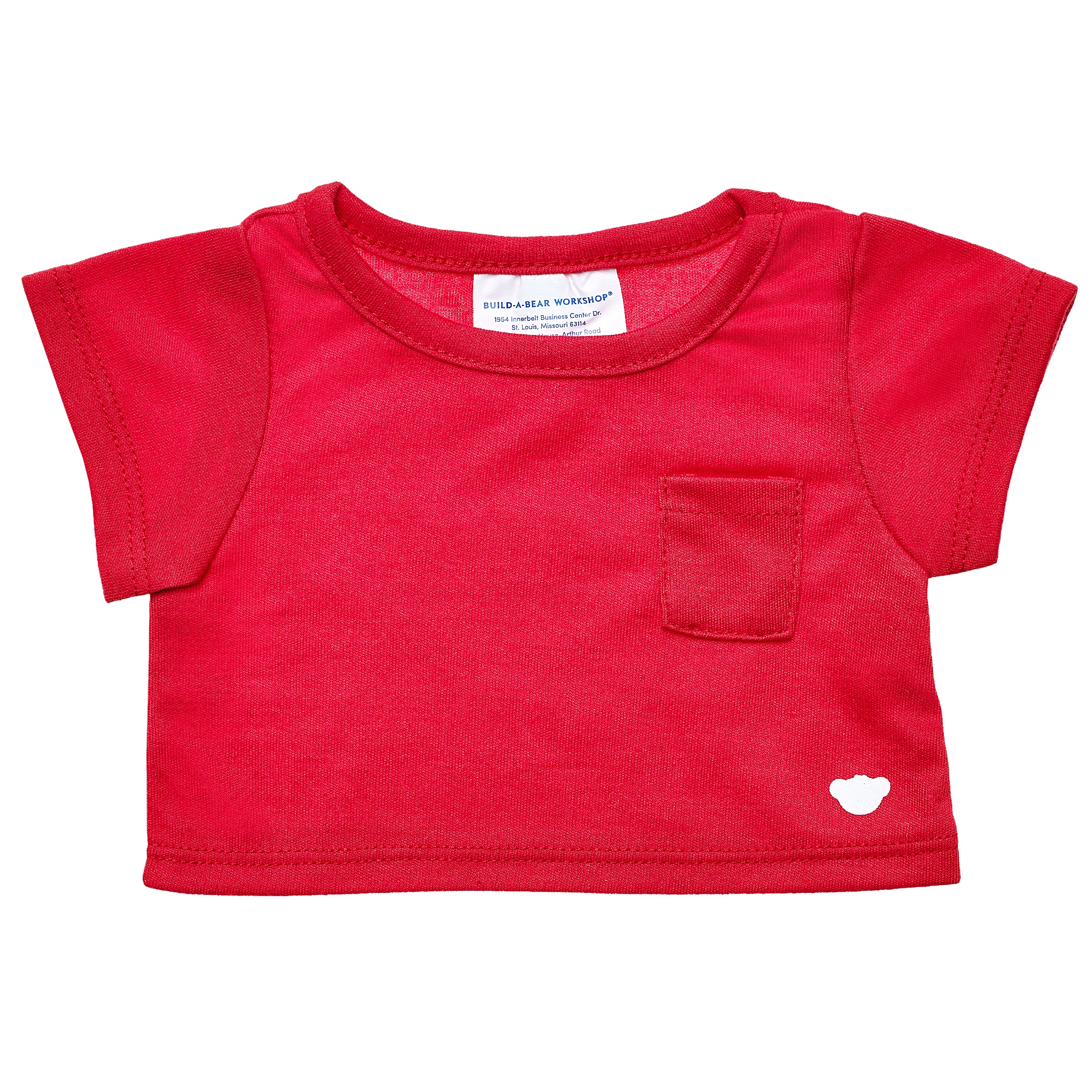 BUILD-A-BEAR clothes T-shirt red