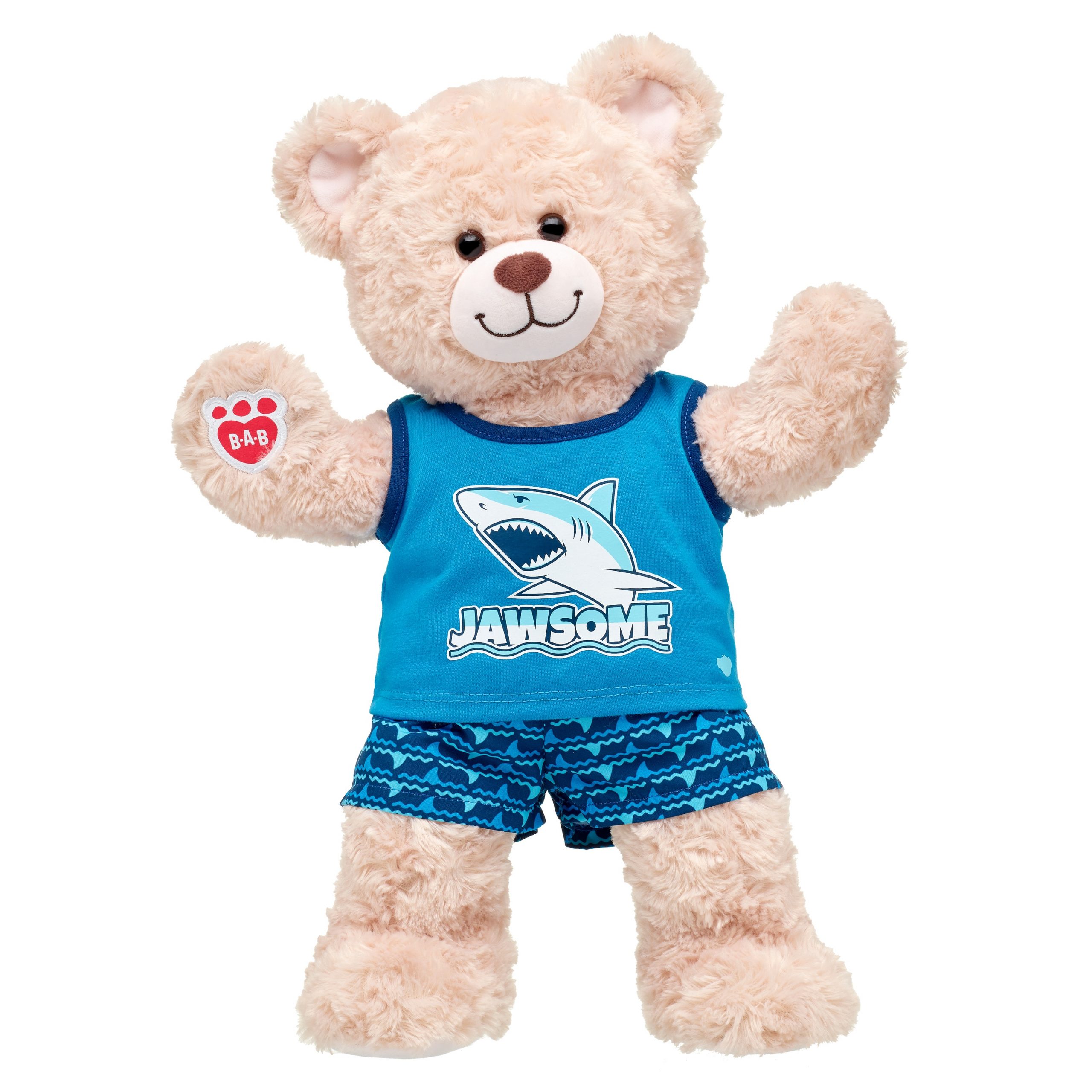 BUILD-A-BEAR Clothes "Jawsome" tank and swim short set - Image 2