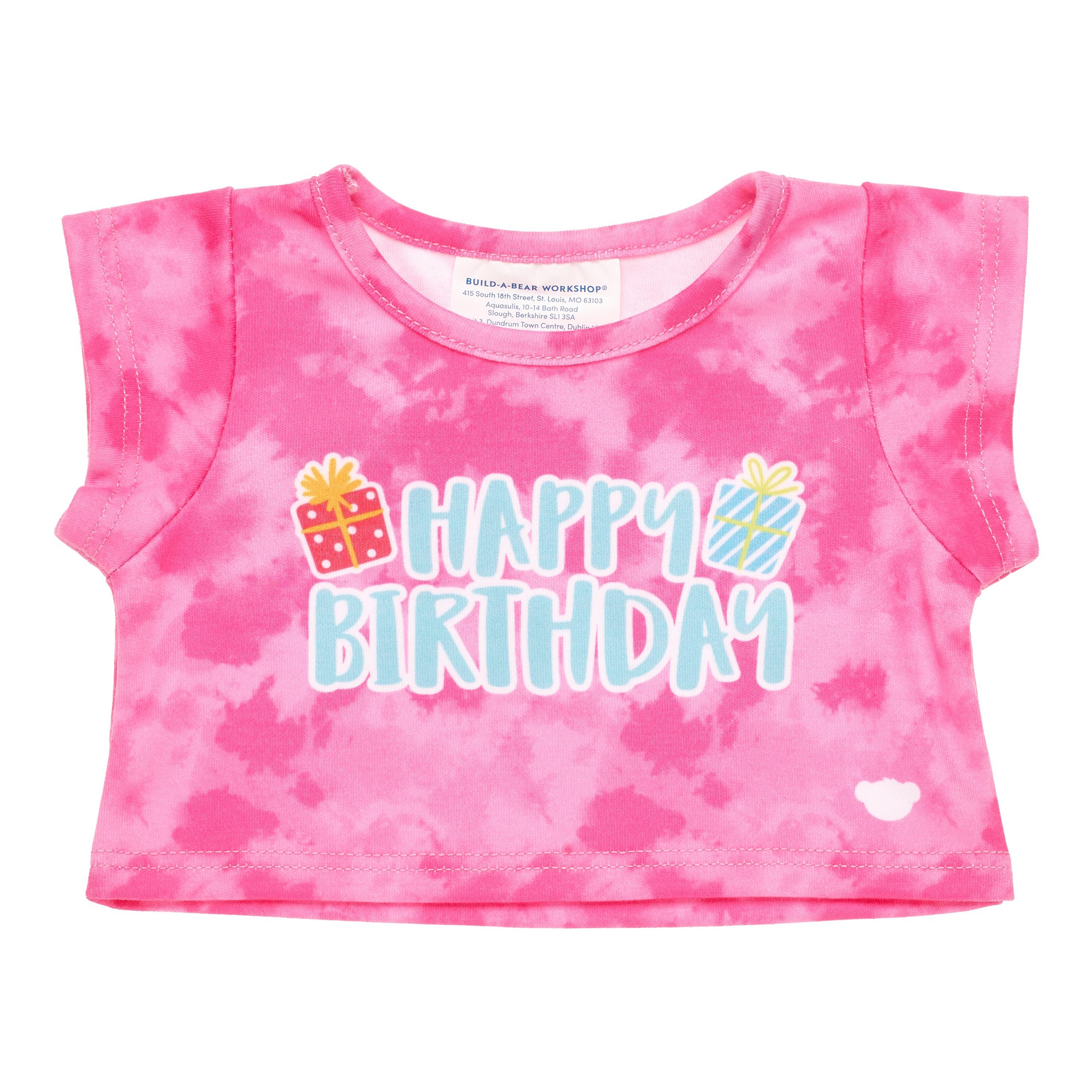 BUILD-A-BEAR BIRTHDAY T-paita, vaaleanpunainen