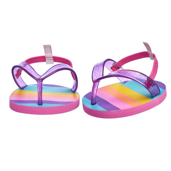 BUILD-A-BEAR RAINBOW footwear flip flops