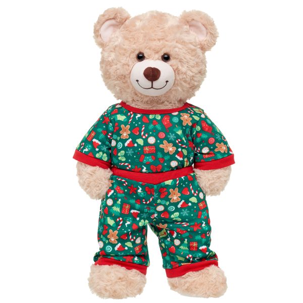 BUILD-A-BEAR HOLIDAY clothes Christmas print pajamas - Image 2