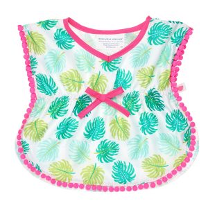 BUILD-A-BEAR Clothes palm leaf swim coverup