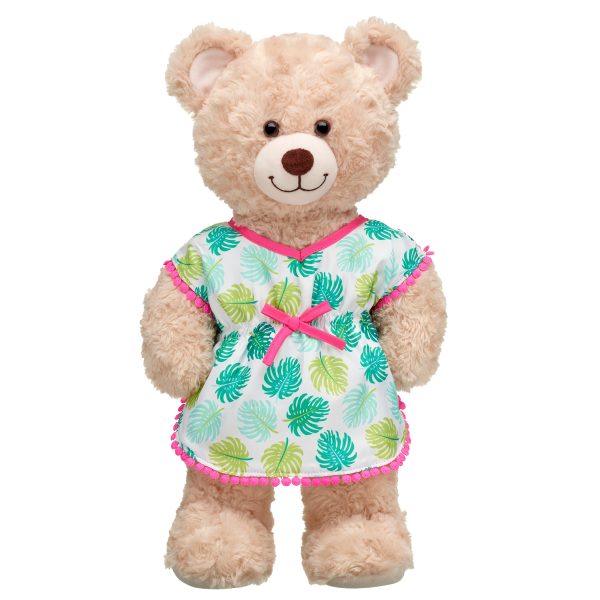BUILD-A-BEAR Clothes palm leaf swim coverup - Image 2