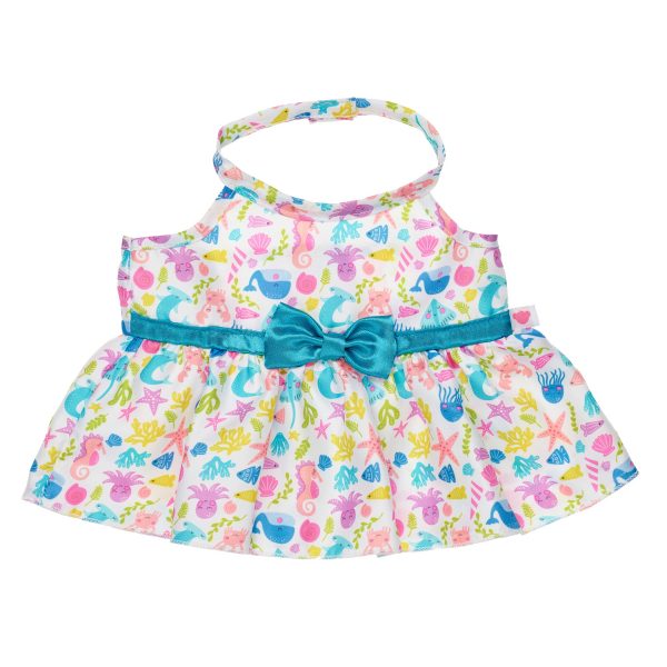 BUILD-A-BEAR Clothes sea creature print halter dress