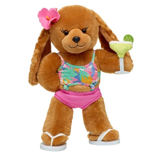 BUILD-A-BEAR Clothes floral printed swimsuit - Image 2
