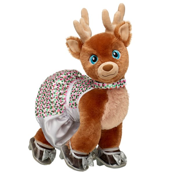 BUILD-A-BEAR MERRY MISSION clothes multi color sequin dress - Image 2
