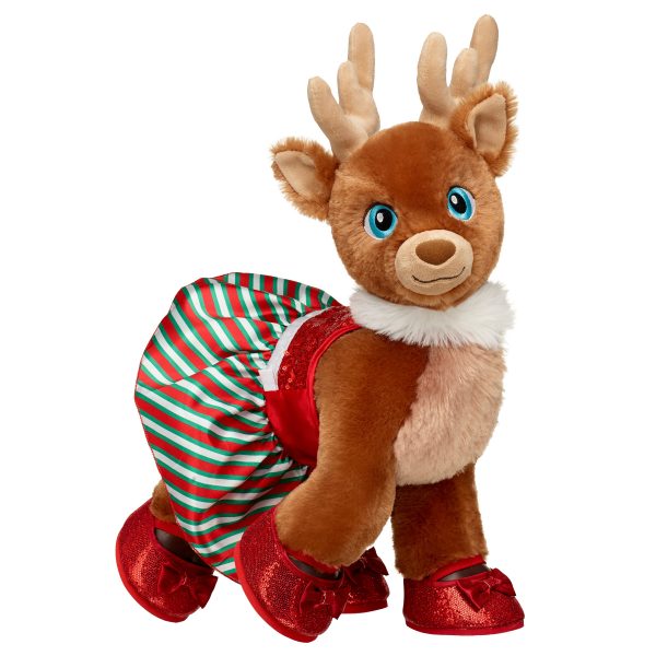 BUILD-A-BEAR MERRY MISSION clothes red and green dress - Image 2