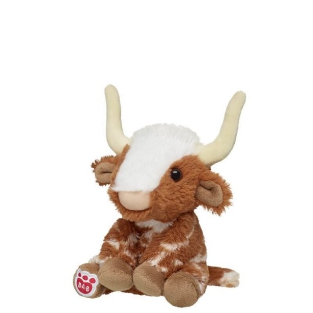 BUILD-A-BEAR Mini Beans pehmolelu longhorn-lehmä, 18 cm