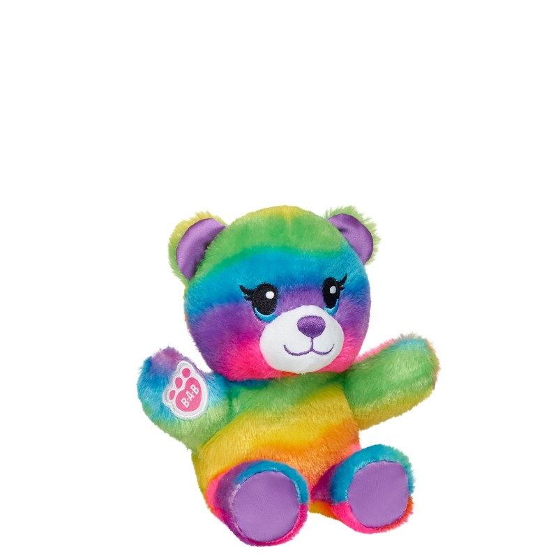 BUILD-A-BEAR Mini Beans plush toy Rainbow Bear 18 cm