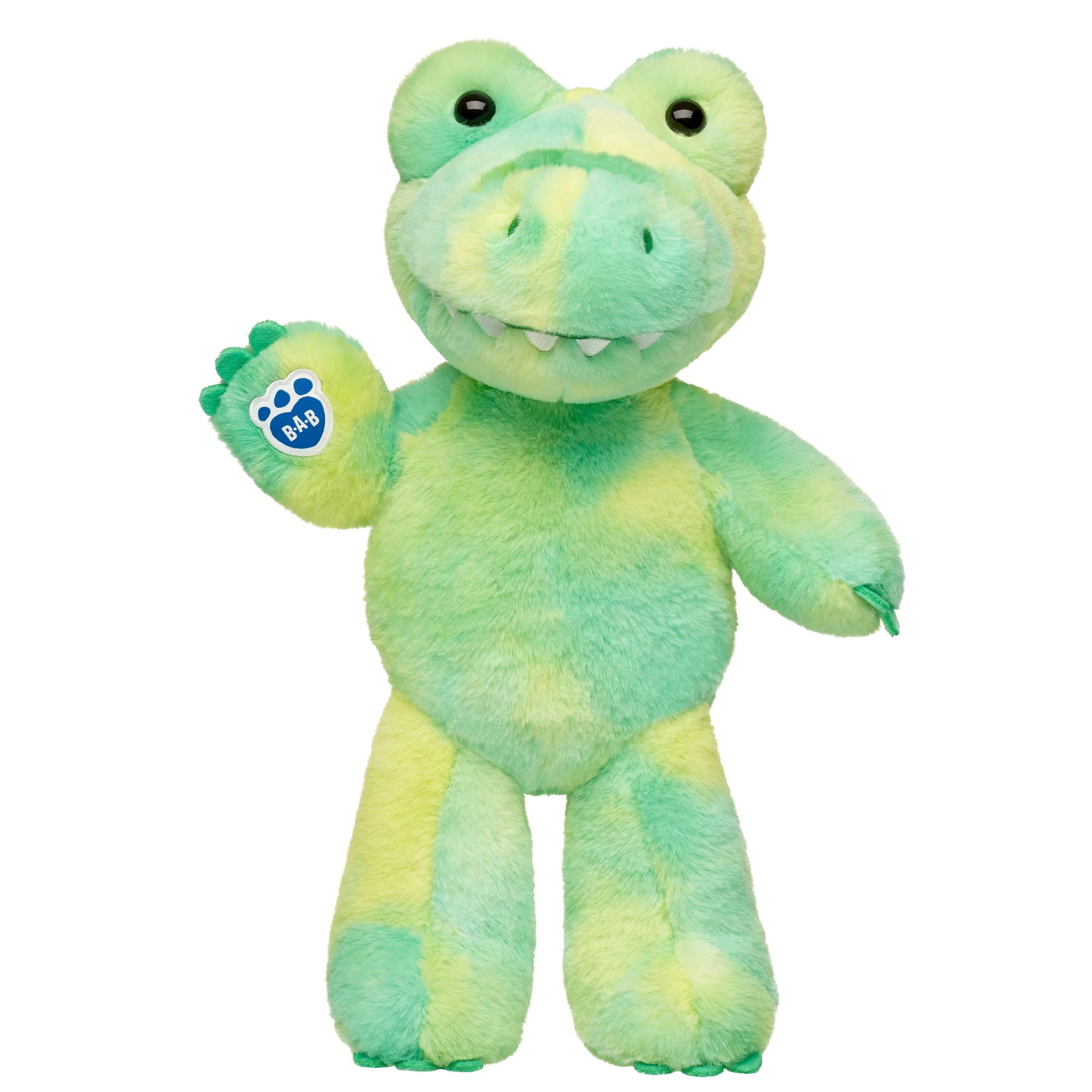 BUILD-A-BEAR plush toy green tie dye alligator 40 cm
