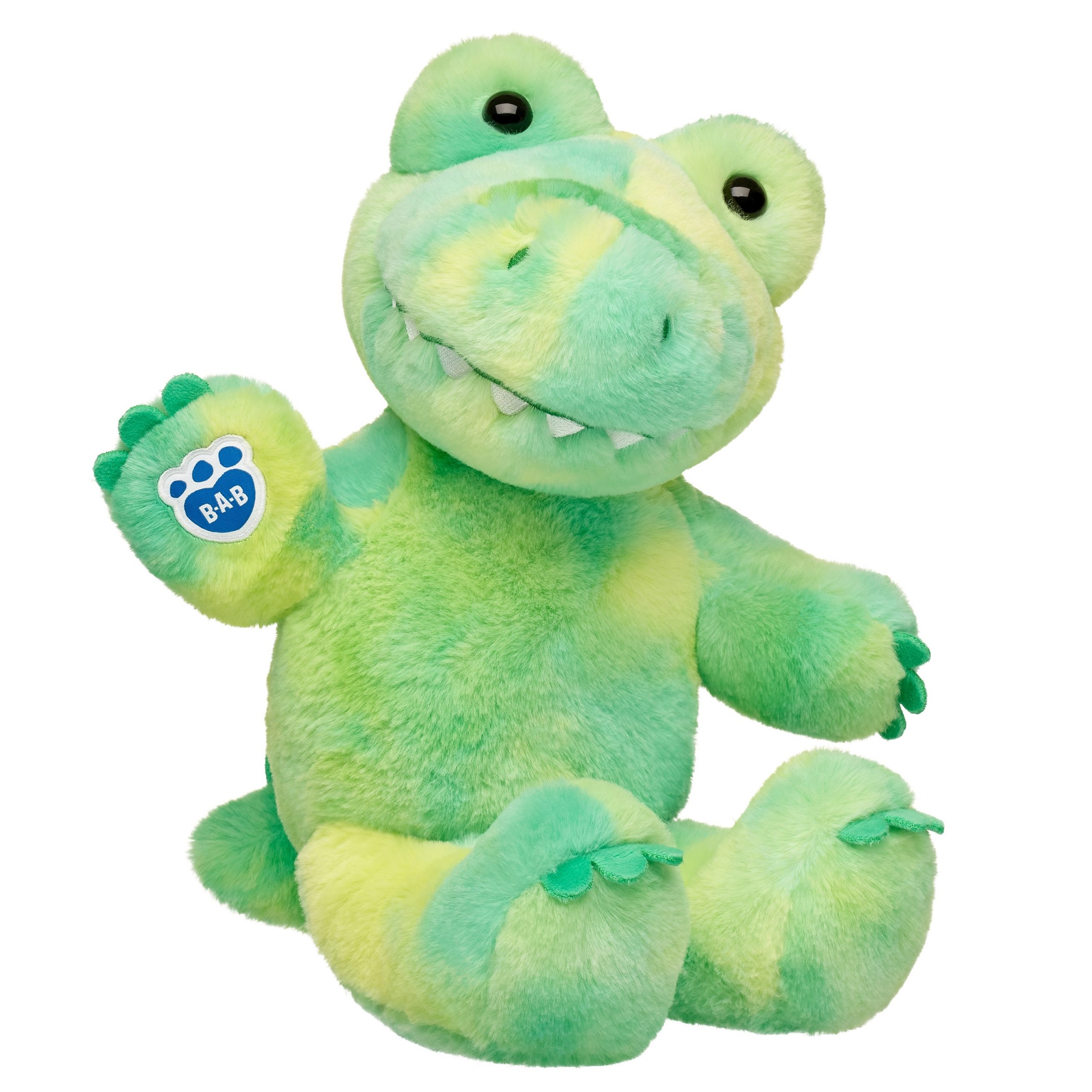 BUILD-A-BEAR plush toy green tie dye alligator 40 cm - Image 4