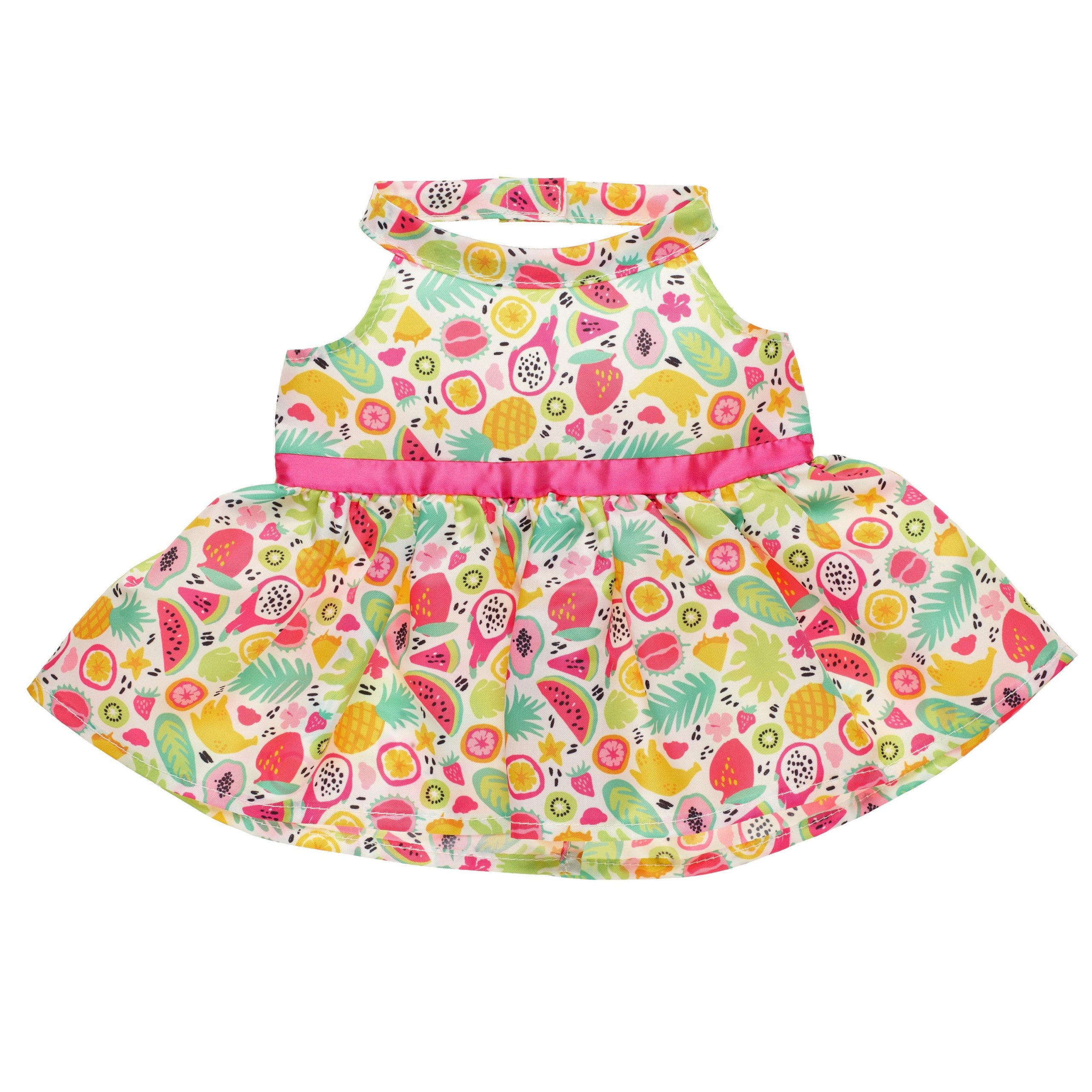 BUILD-A-BEAR Vaatteet halter-mekko hedelmäkuvioilla