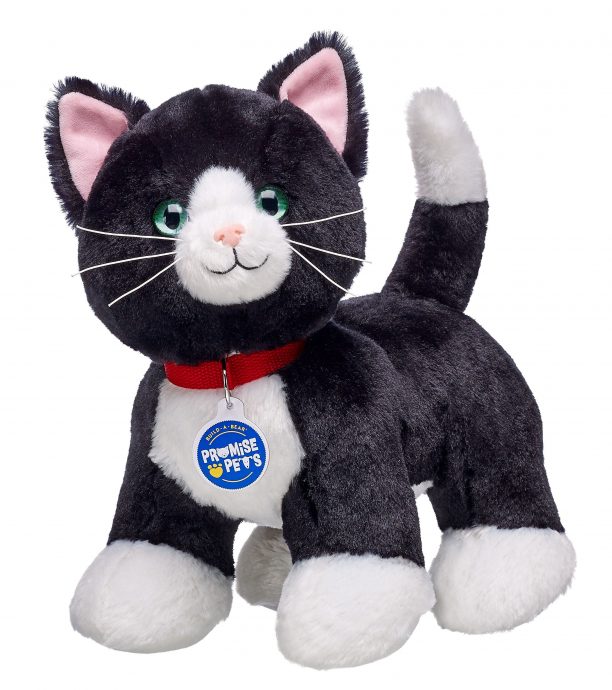 BUILD-A-BEAR PROMISE PETS Pehmokissa, mustavalkea, 27 cm