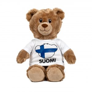 BUILD-A-BEAR Täytetty Lil brownie-karhu suomalaisella t-paidalla