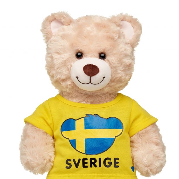 BUILD-A-BEAR Pehmonalle Happy hugs ruotsalaisessa T-paidassa, 40 cm