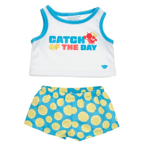 BUILD-A-BEAR Clothes catch of the day tank and short set