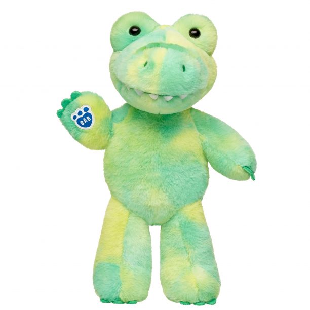 BUILD-A-BEAR plush toy green tie dye alligator 40 cm