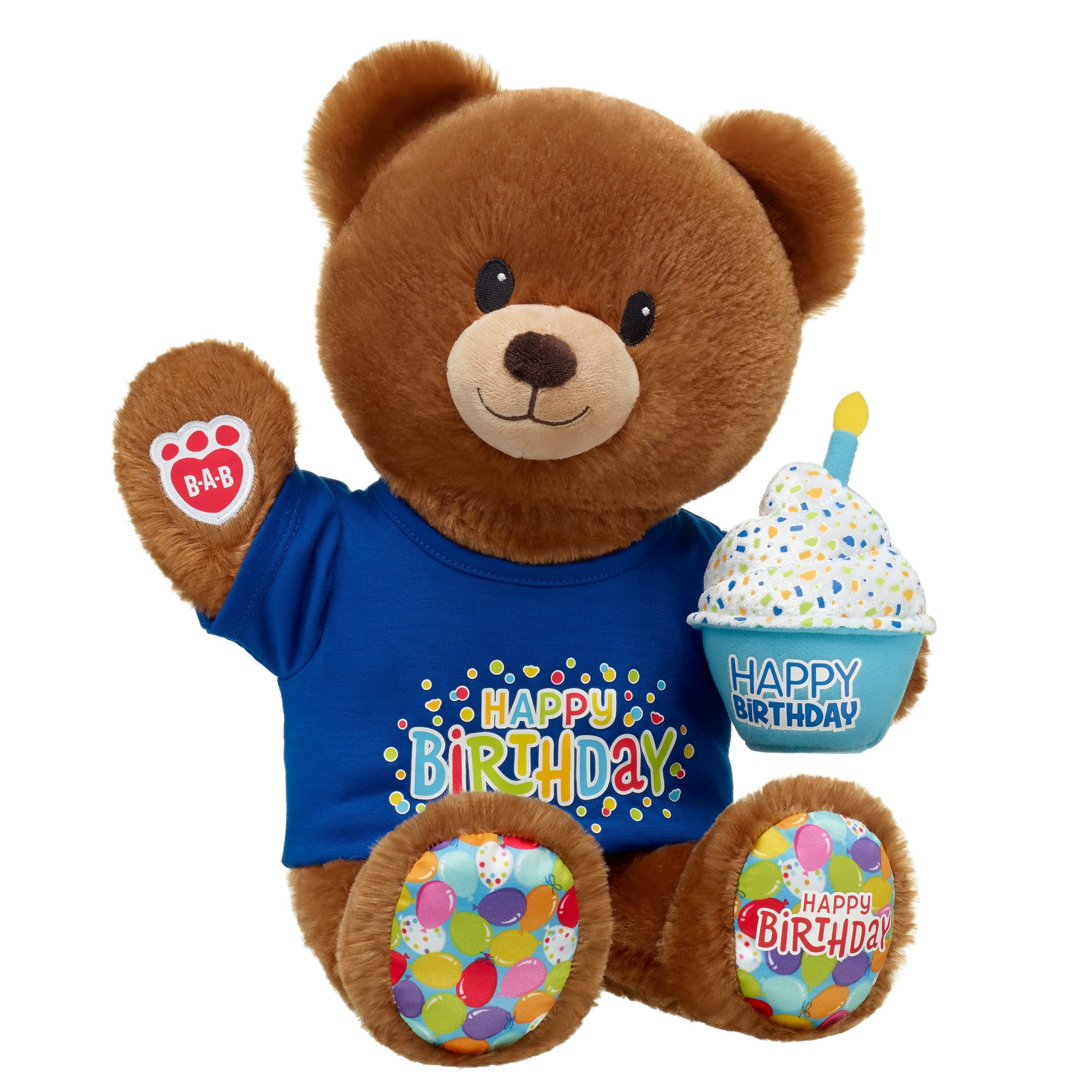 BUILD-A-BEAR Accessories blue birthday cupcake wristie