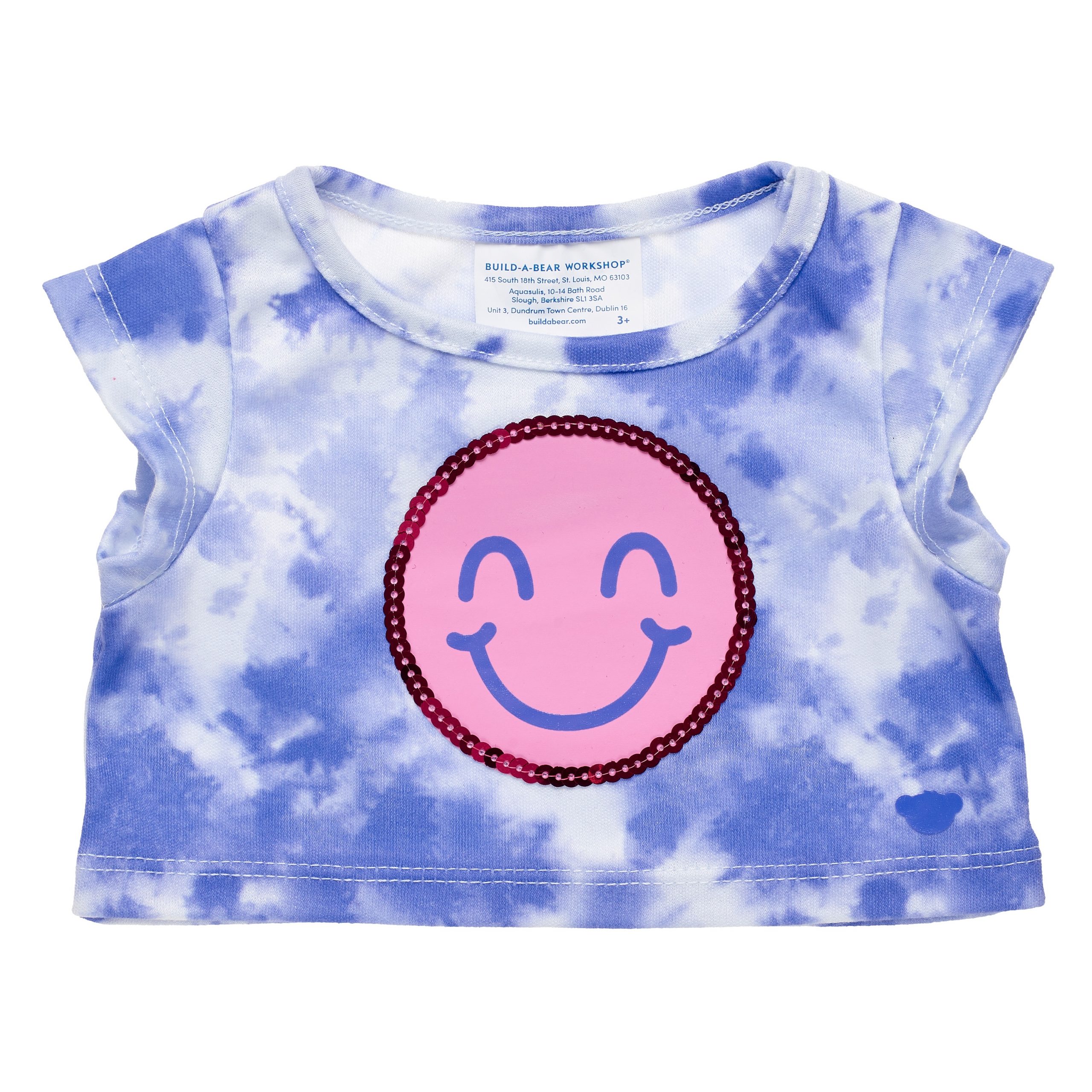 BUILD-A-BEAR Clothes tie dye smily T-shirt