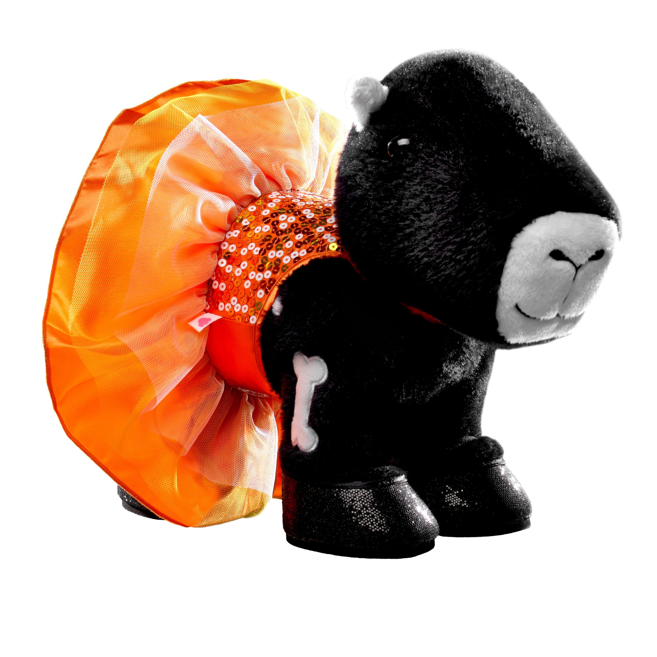 BUILD-A-BEAR Vaatteet kerrosmekko paljeteilla, oranssi - Image 3