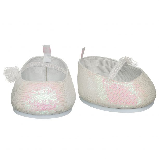 BUILD-A-BEAR Footwear white sparkle flat