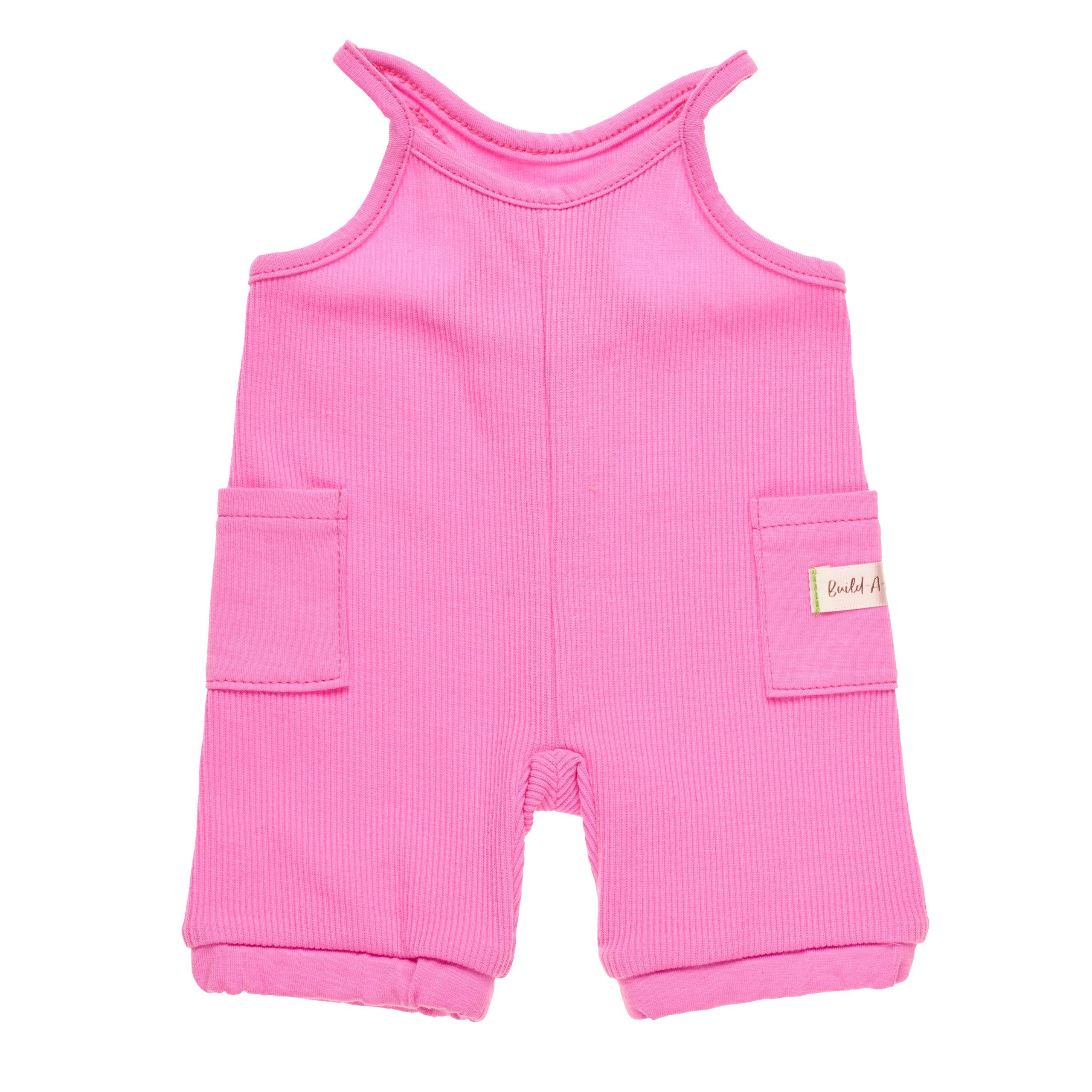 BUILD-A-BEAR Clothes pink ribbed jumpsuit