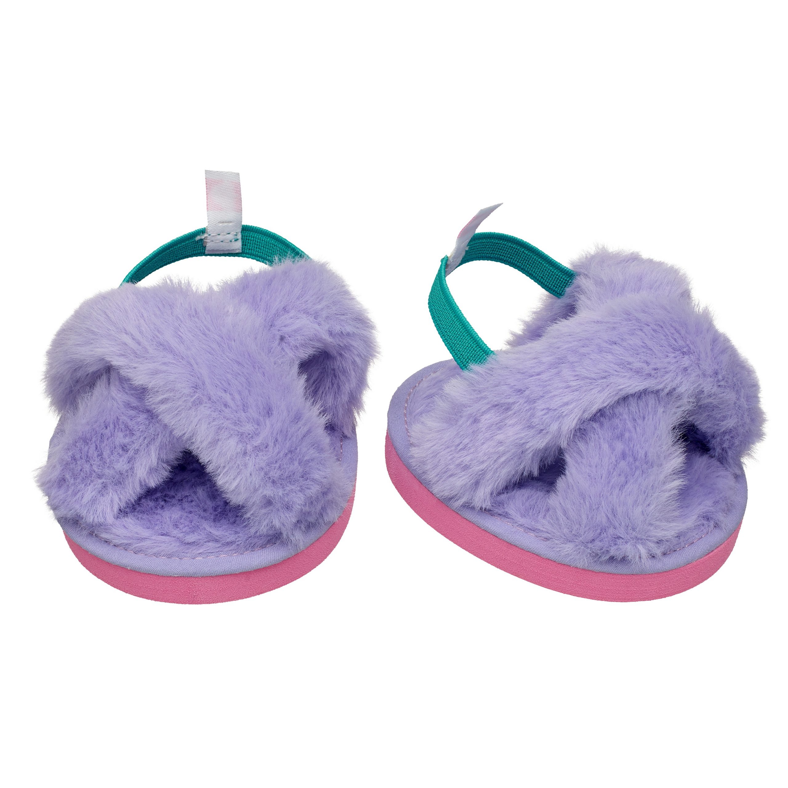 BUILD-A-BEAR Footwear purple fuzzy slippers