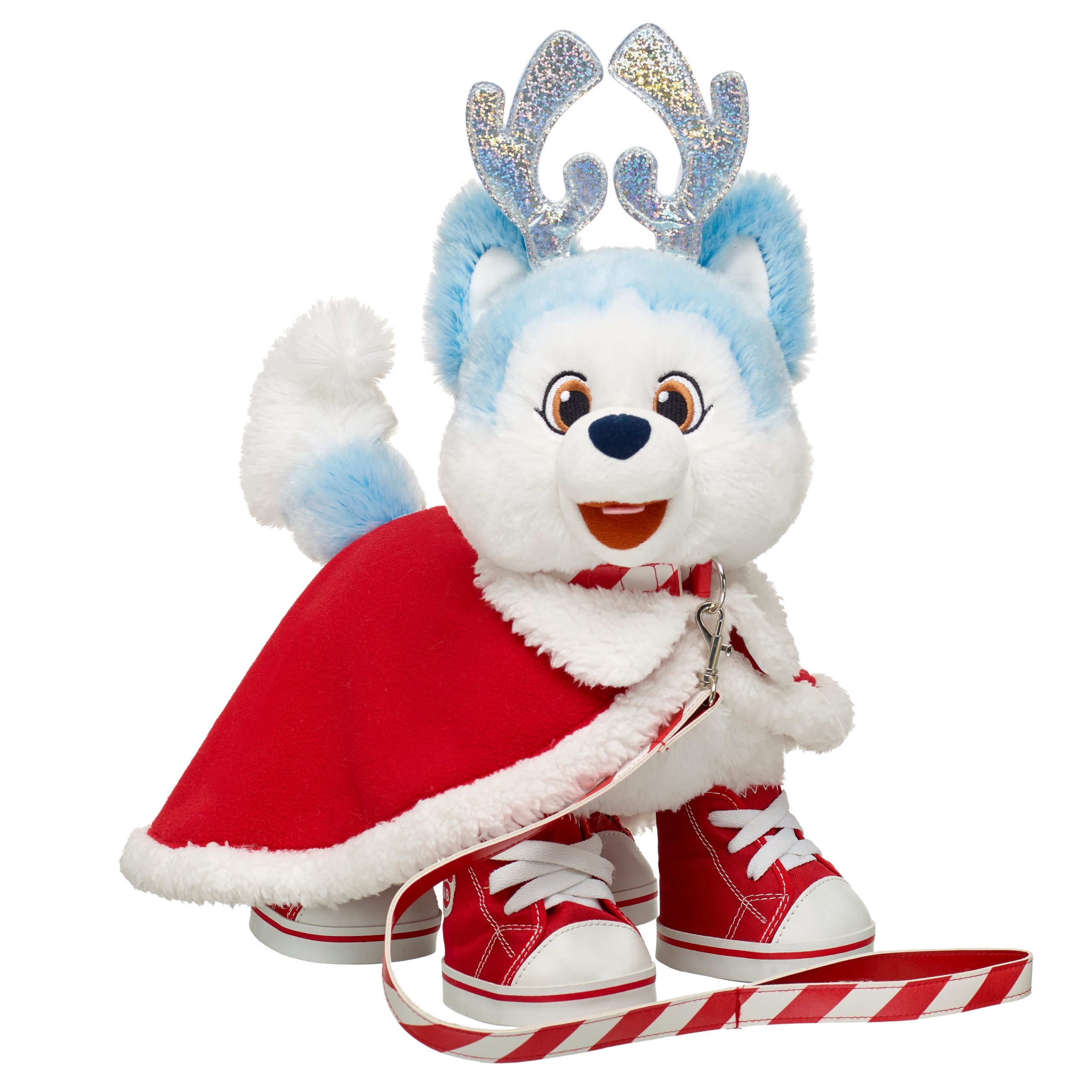 BUILD-A-BEAR Asusteet talutushihna ja panta, punavalkoinen - Image 2