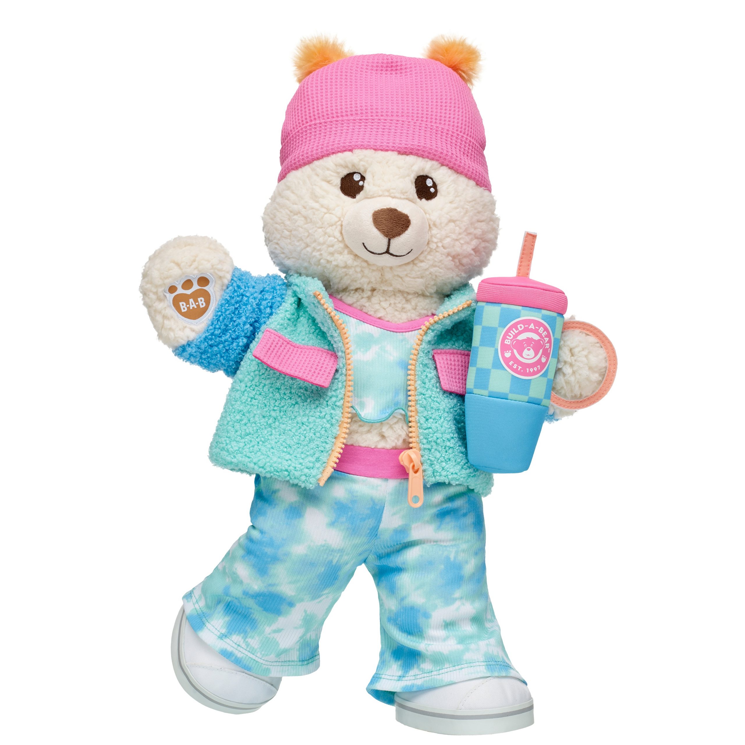 BUILD-A-BEAR Vaatteet sherpa-takki, värilohko - Image 3