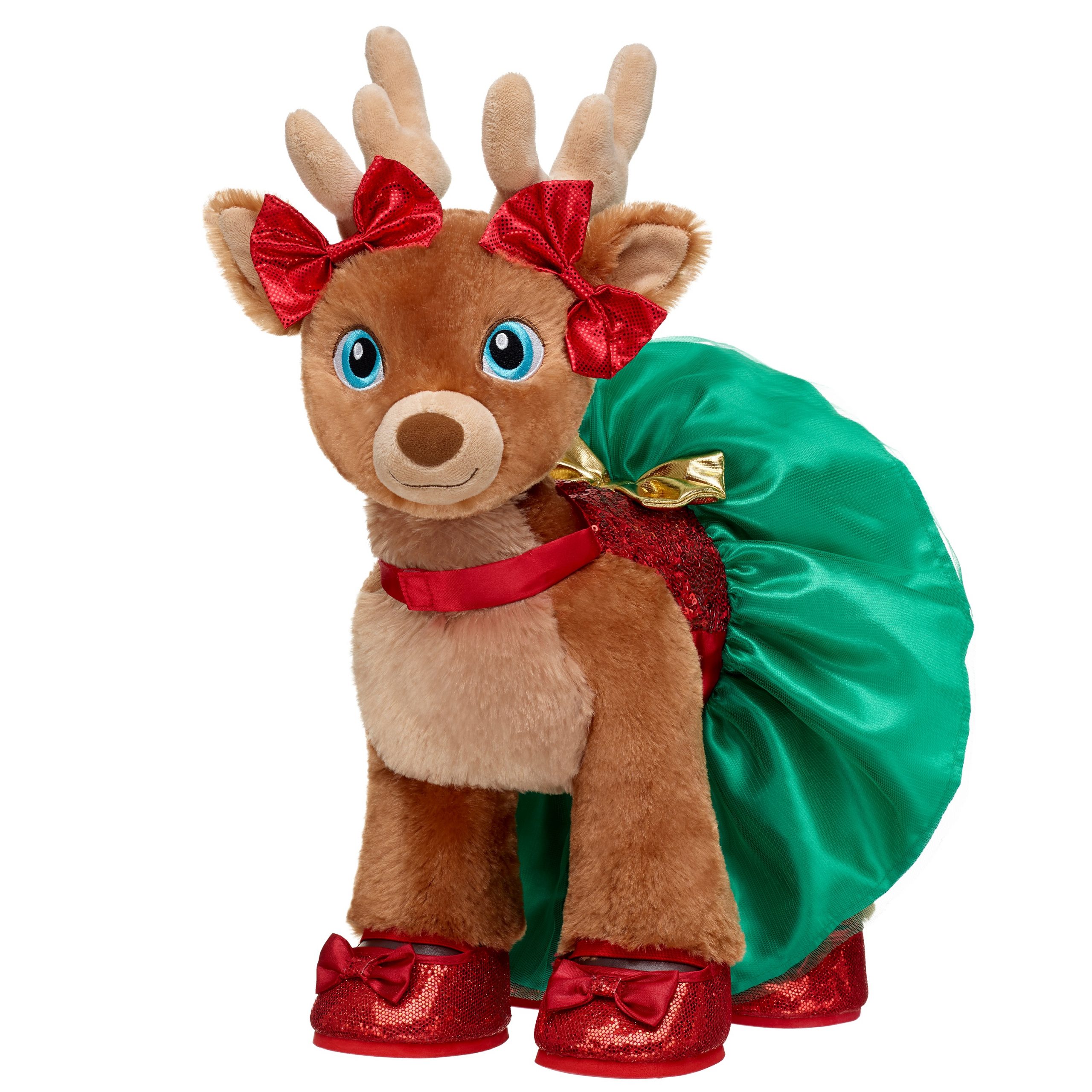 BUILD-A-BEAR Clothes merry mission red and green halter dress - Image 3
