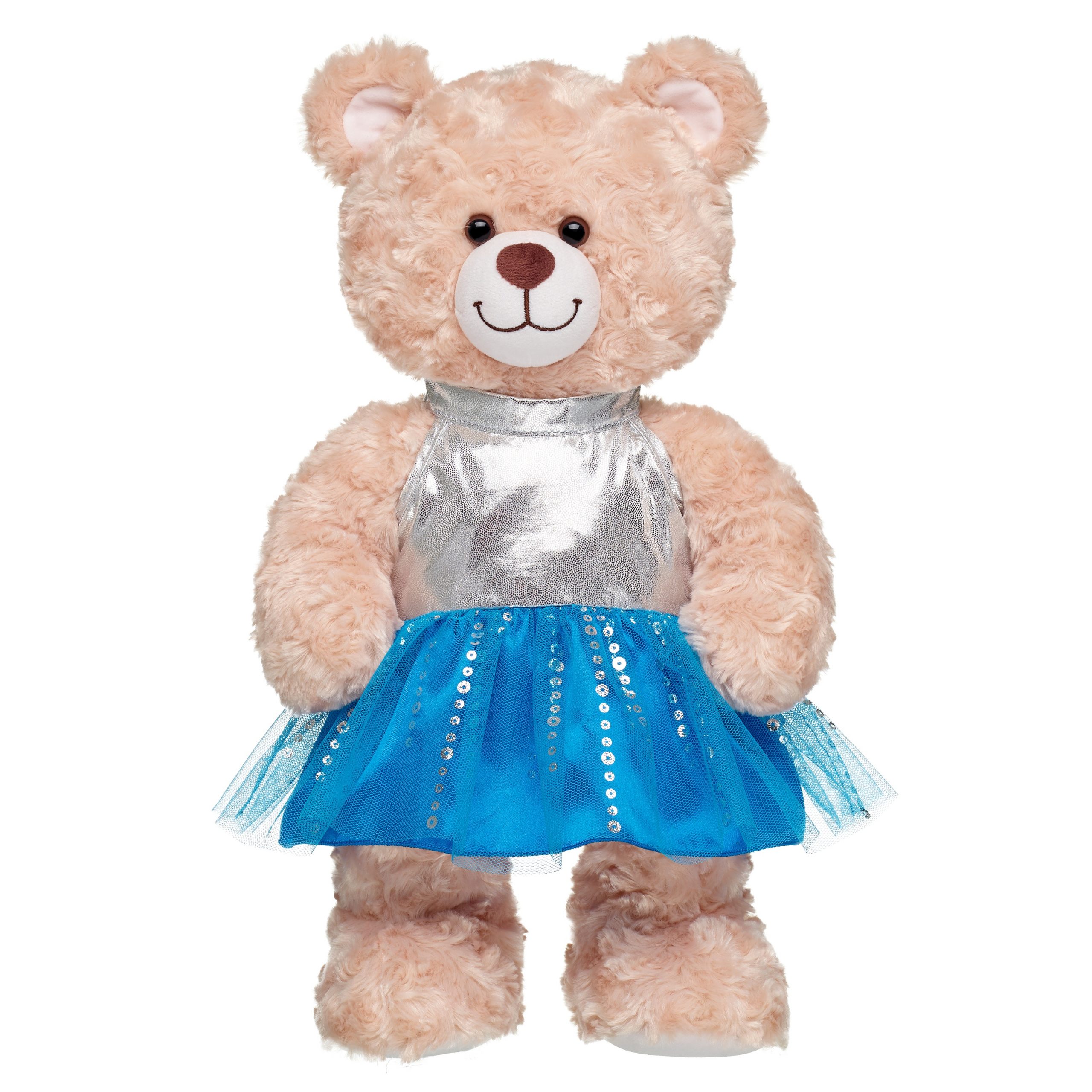 BUILD-A-BEAR Clothes silver and blue dress - Image 2
