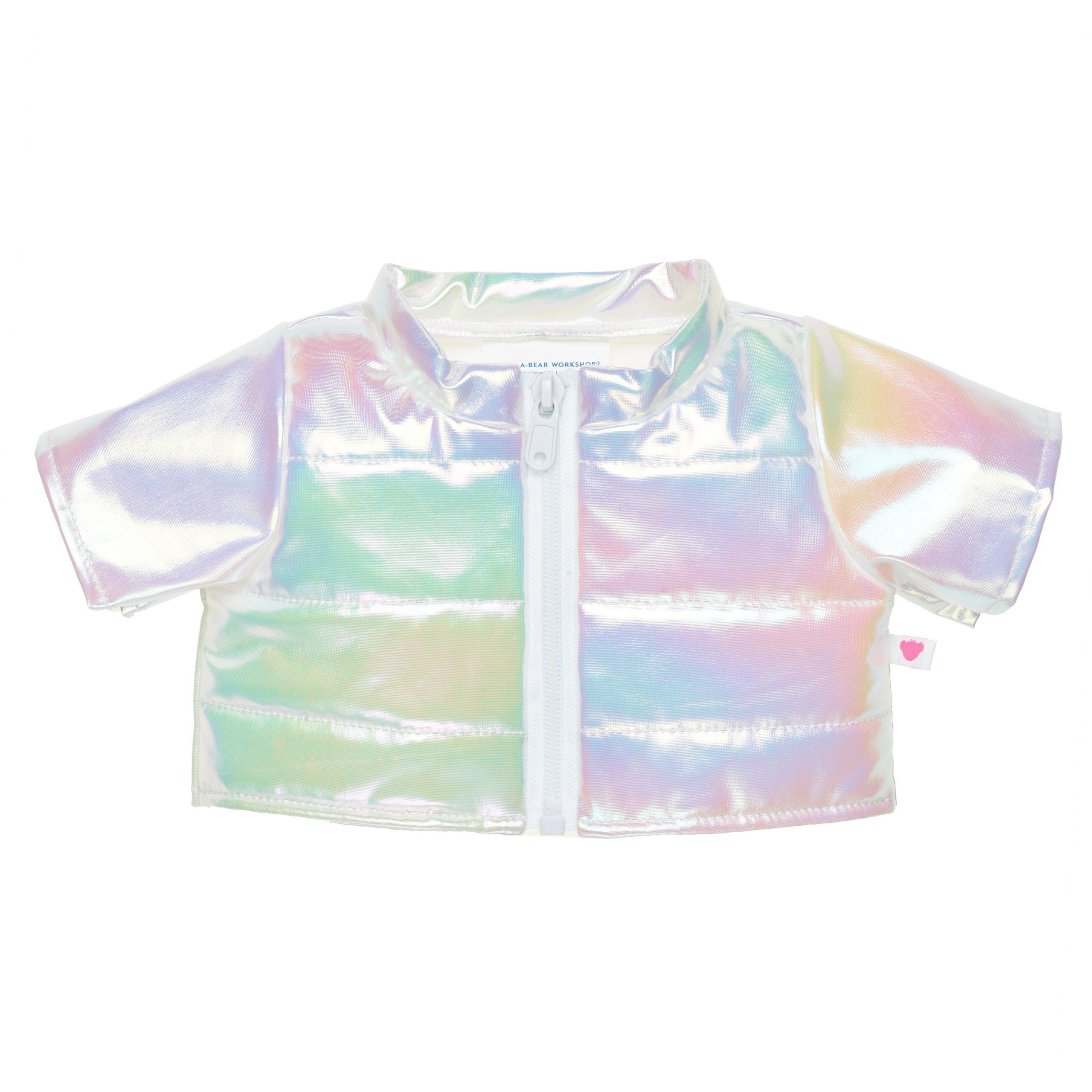 BUILD-A-BEAR Clothes pearliscent puffer coat
