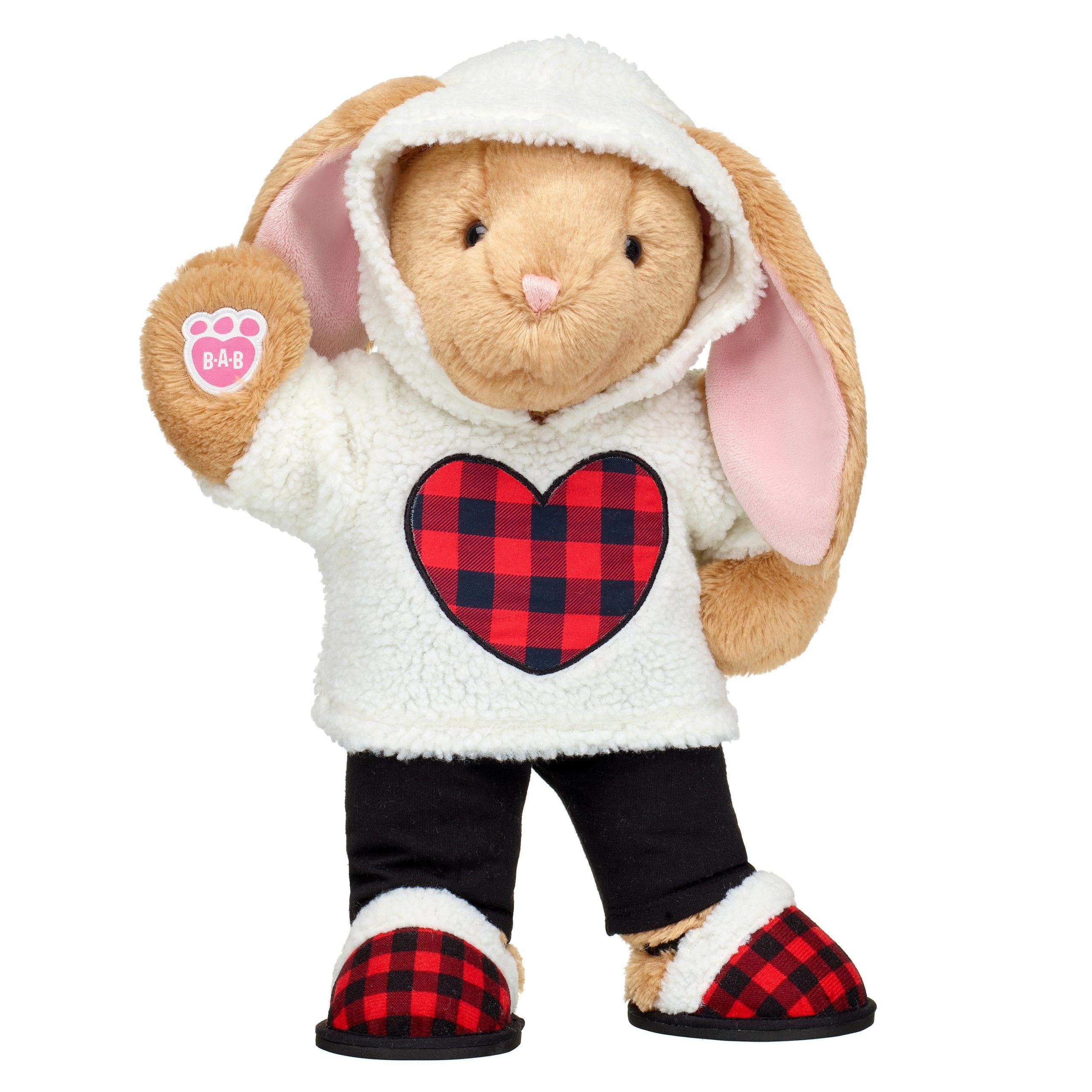BUILD-A-BEAR Jalkineet tohvelit skottiruudulliset, punainen - Image 2