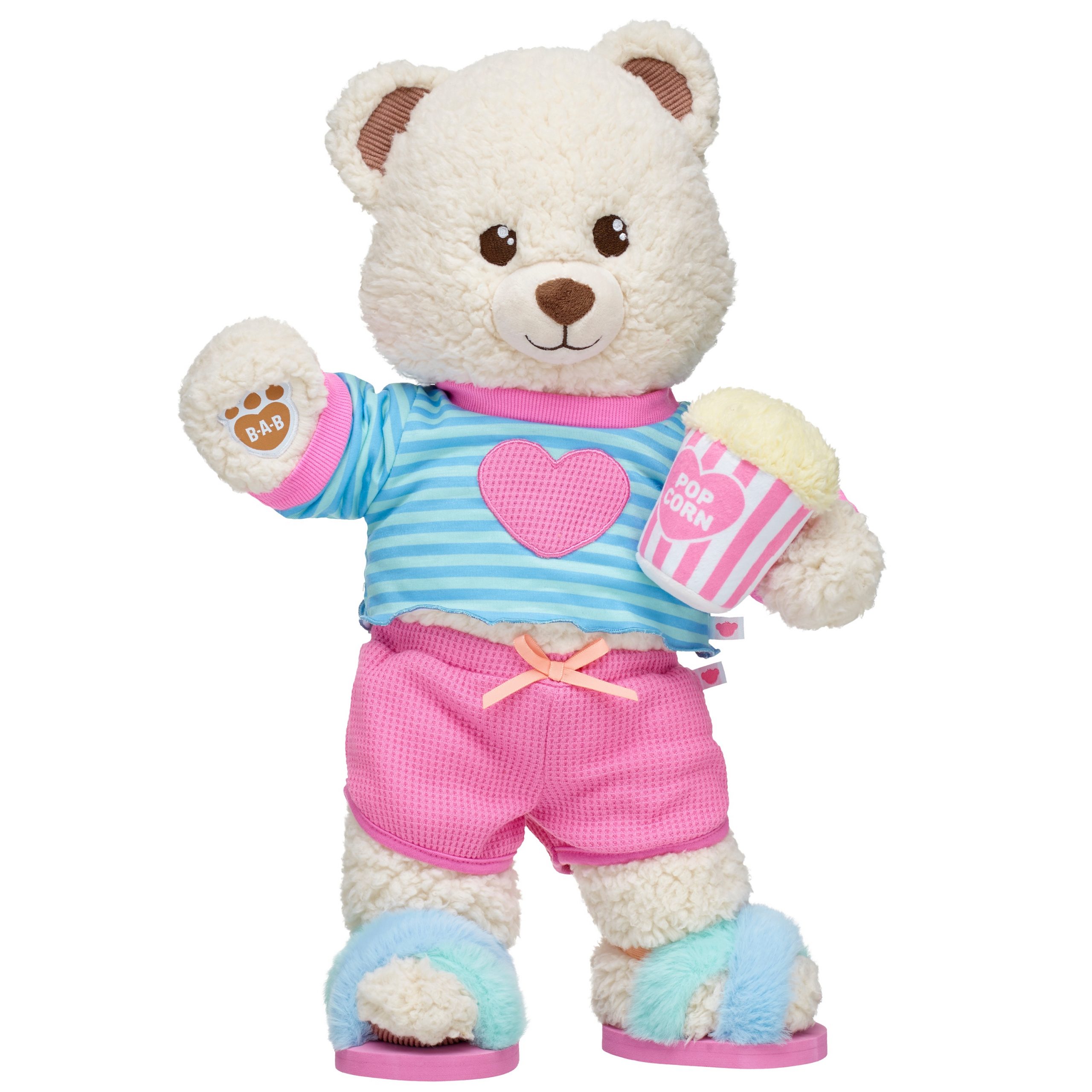 BUILD-A-BEAR Vaatteet vohvelikangasshortsit, vaaleanpunainen - Image 3