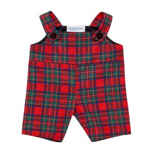 BUILD-A-BEAR Clothes holiday tartan overalls