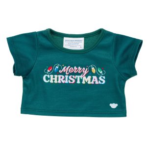 BUILD-A-BEAR Clothes Merry Christmas lights tee