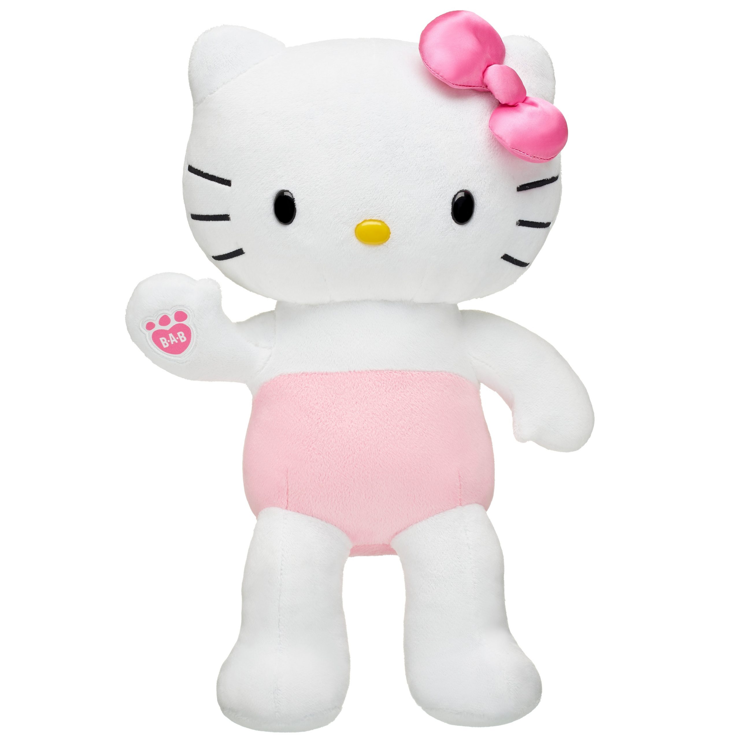 BUILD-A-BEAR HELLO KITTY plush toy pink bow 43 cm