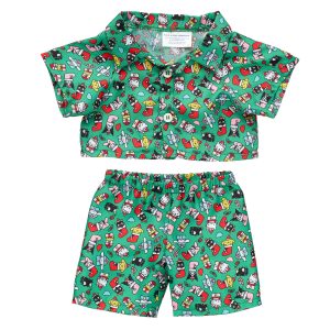 BUILD-A-BEAR HELLO KITTY Clothes holiday pajama set