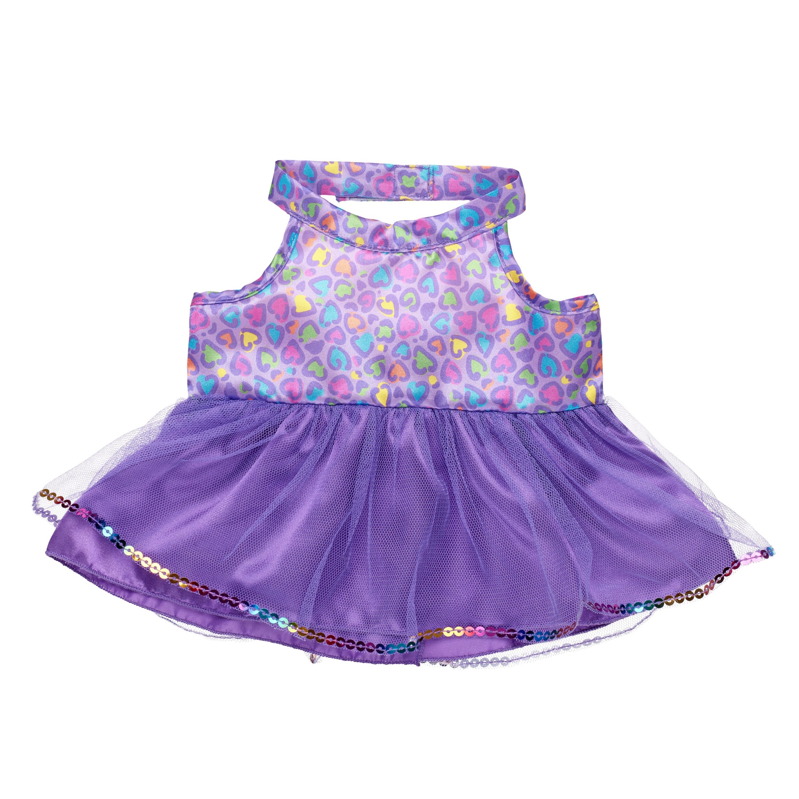 BUILD-A-BEAR Vaatteet mekko sateenkaarileopardikuosi