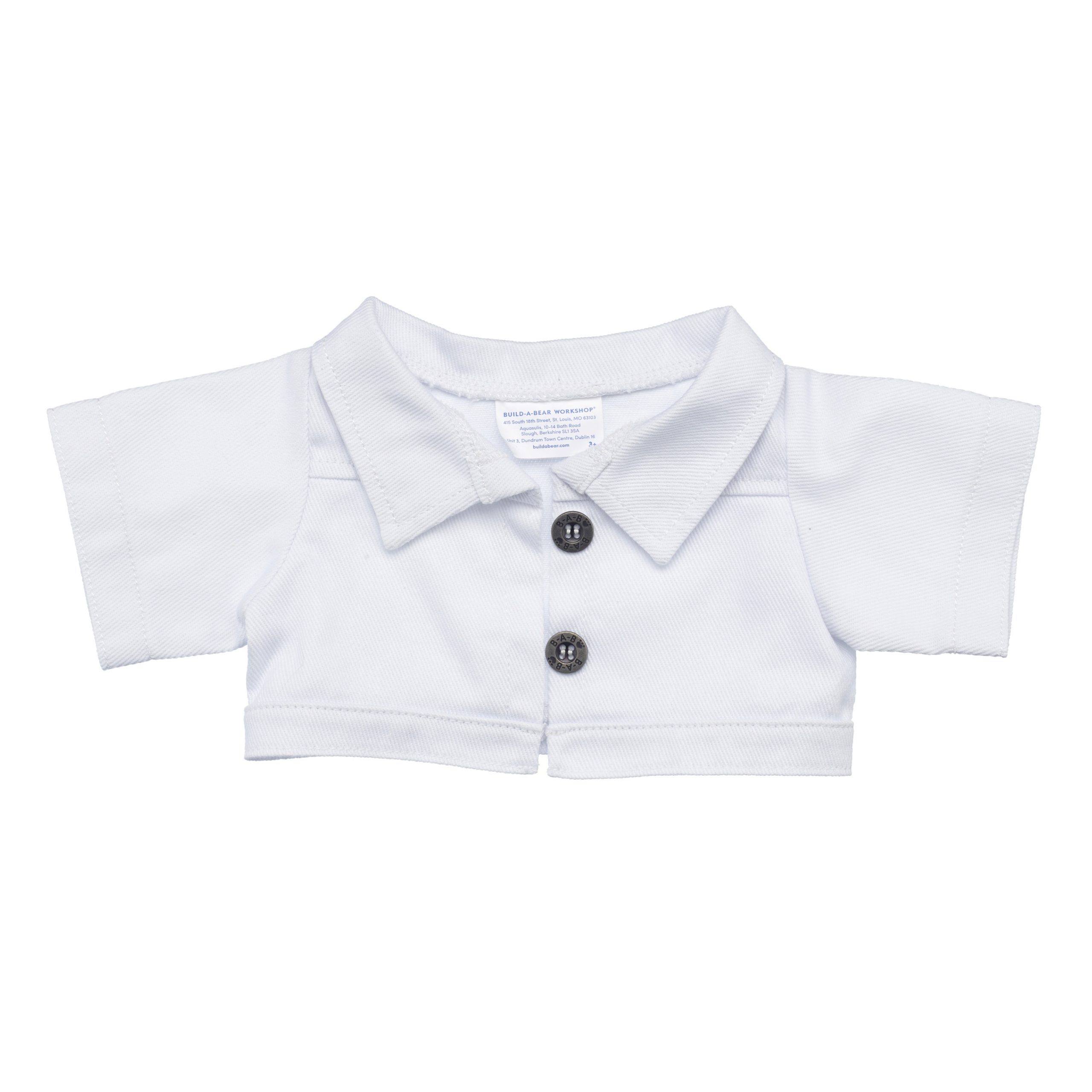 BUILD-A-BEAR Vaatteet farkkutakki, valkoinen