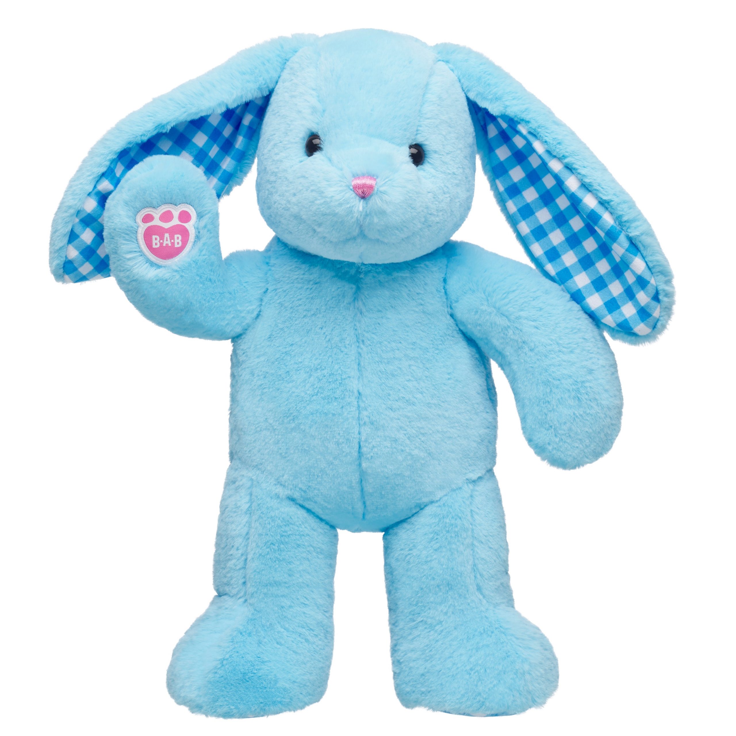 BUILD-A-BEAR Pehmopupu gingham Pawlette, sininen, 40 cm