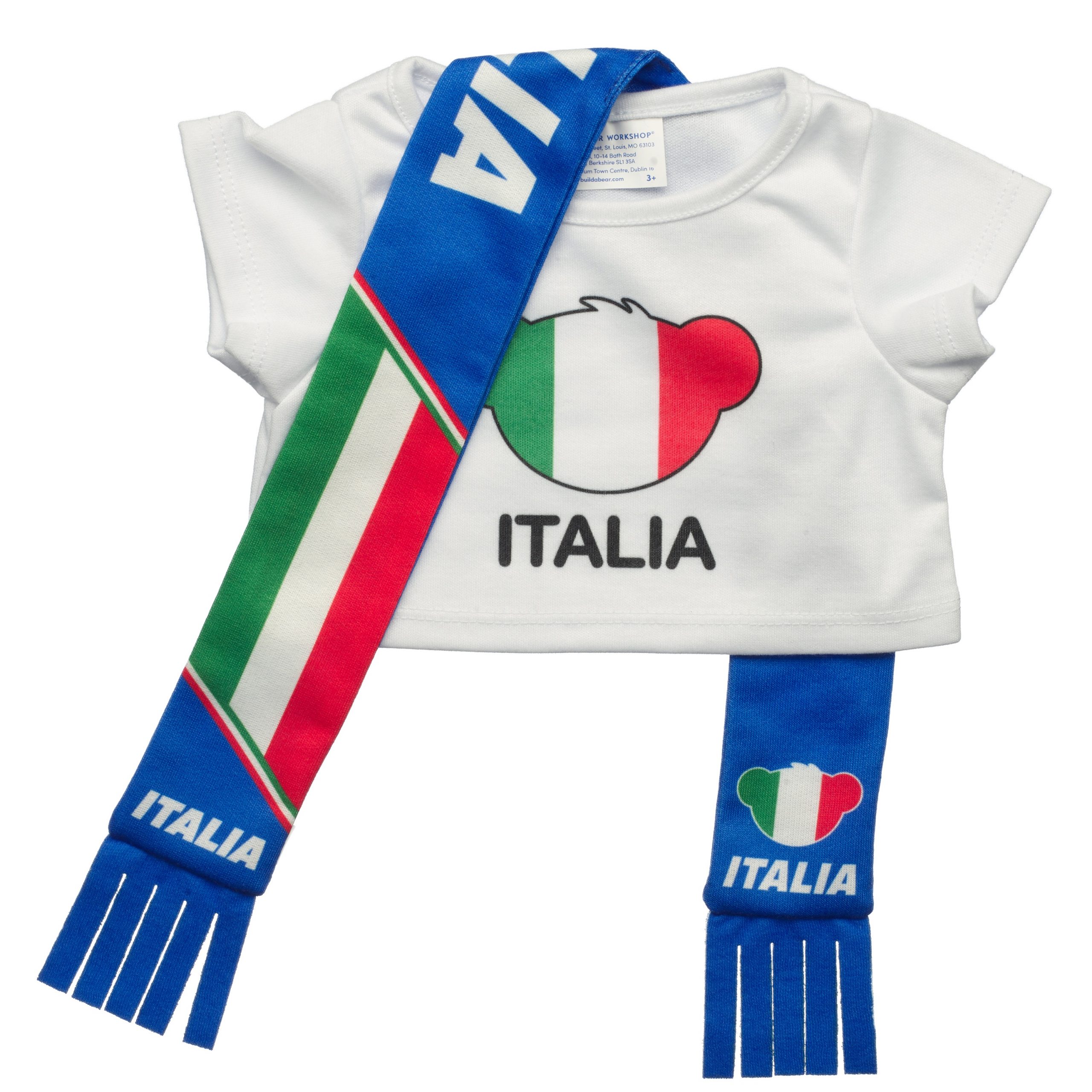 BUILD-A-BEAR Vaatteet t-paita ja huivi Italia